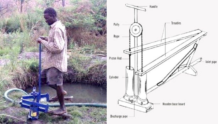 Treadle pump for micro irrigation system