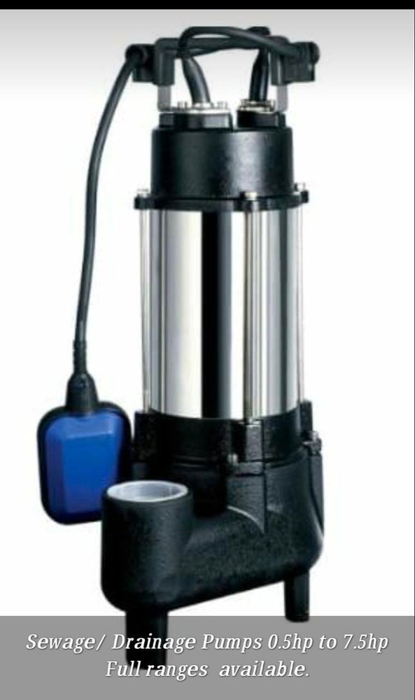 Crompton Vertical Sewage Dewatering Pump 0.5 Hp - 7.5 Hp, 1 Phase / 3 Phase