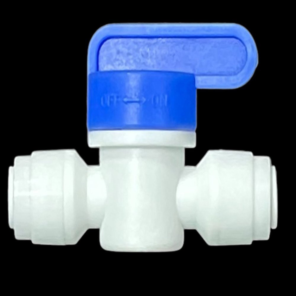 Flowlance 1/4inch PP Push Flush Valve, For RO Fitting