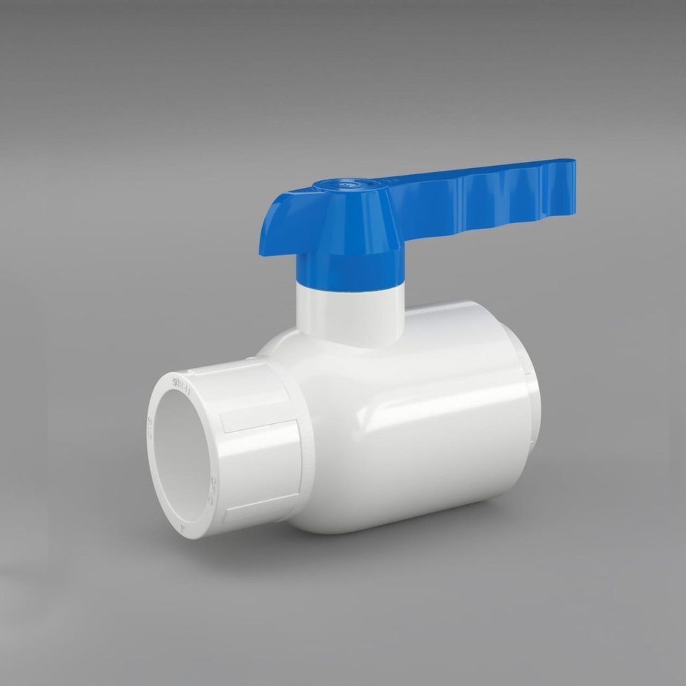 White And Blue UPVC Long Handle Ball Valve, Size: 15 Mm