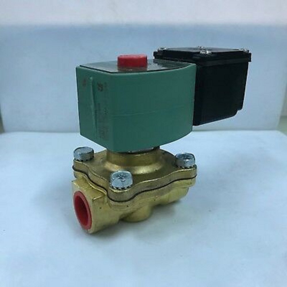 ASCO Red-Hat JKF8210G094 2-Way NC Brass Solenoid Valve 1/2 120/60, 110/50 VAC