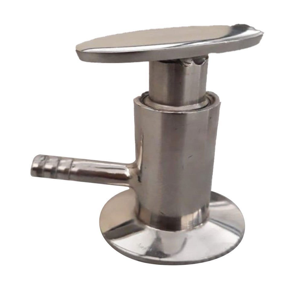 Wall Mounted Silver Stainless Steel Dairy sample valve