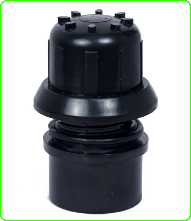 Plain Black Drip Irrigation Flush Valve, Size: 50*63