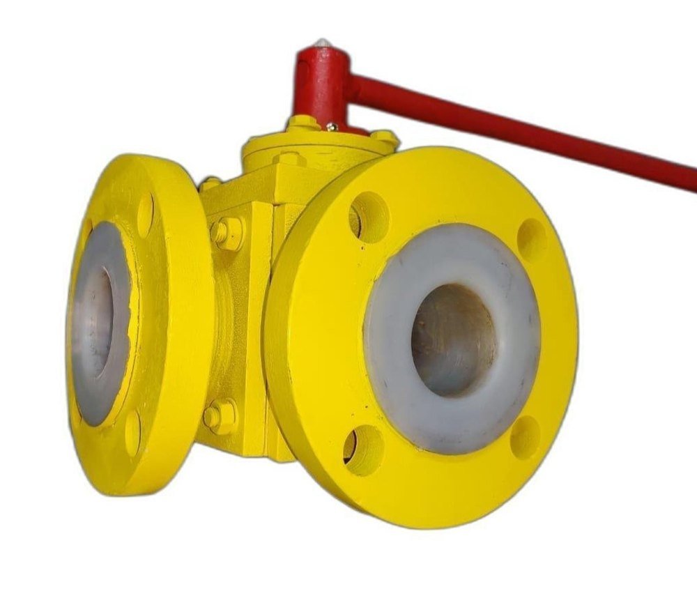 PFA Lined 3 Way Type Ball Valve