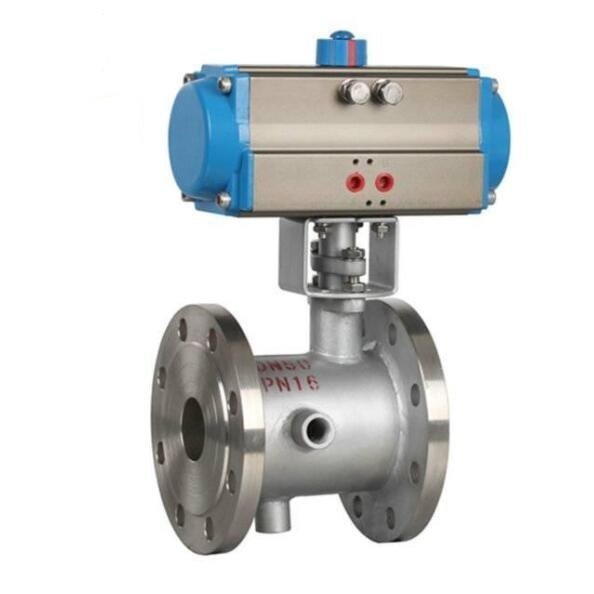 SS Pneumatic Jacketed Floating Ball Valve
