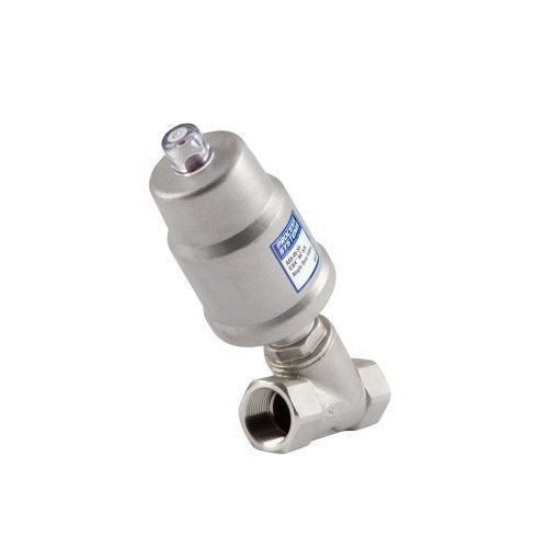 Screwed Stainless Steel SS Dairy Angular Valve, Steel Grade: CF8M