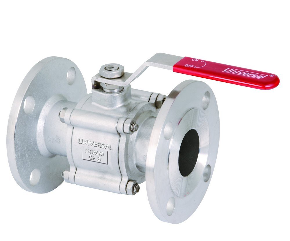 I.C 3 Pcs Ball Valve Flanged Ends For Industrial