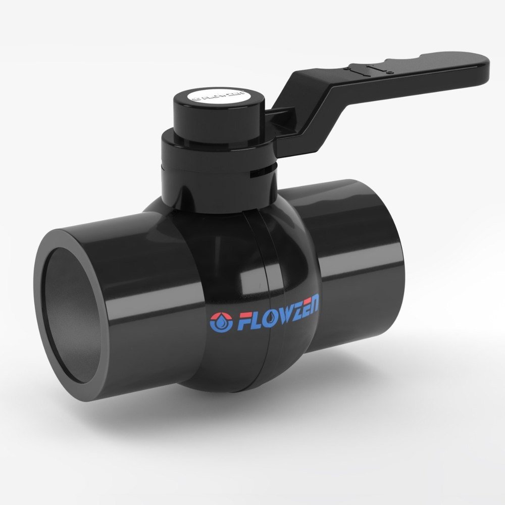 MS, PVC Long Handle PVC Black Ball Valve, Valve Size: 15 Mm