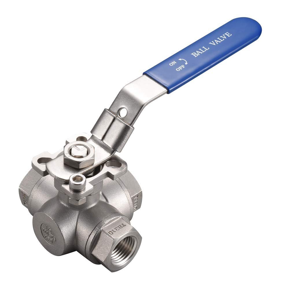 Medium Stainless Steel 3 Way Ball Valve, Size: 1\'\'-18\'\' Nb, Material Grade: SS 304 / SS 316