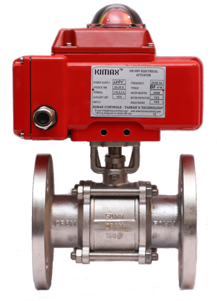 KIMAX Motorized Ball Valve F/Ends, 25MM-1, WCB, Model Name/Number: BVFEA1