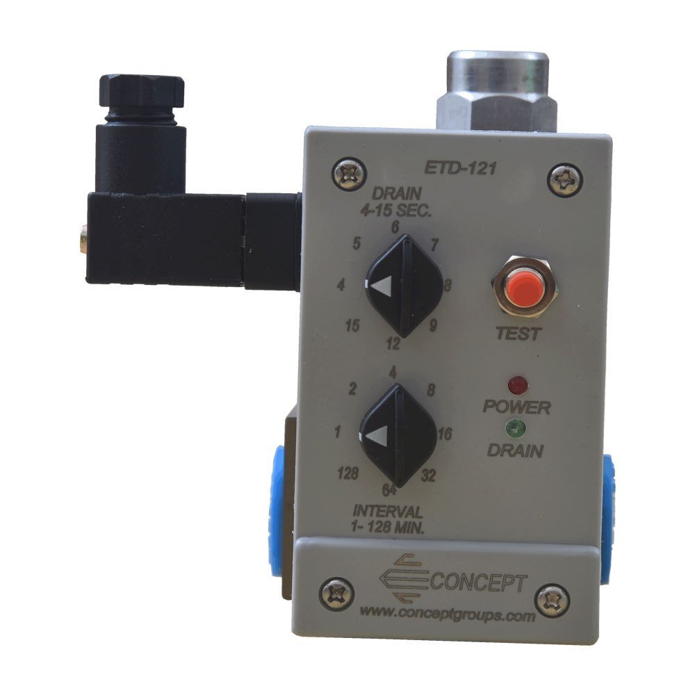 Aluminium Medium Pressure Electrical Auto Drain Valve, 4-15 Sec Fixed
