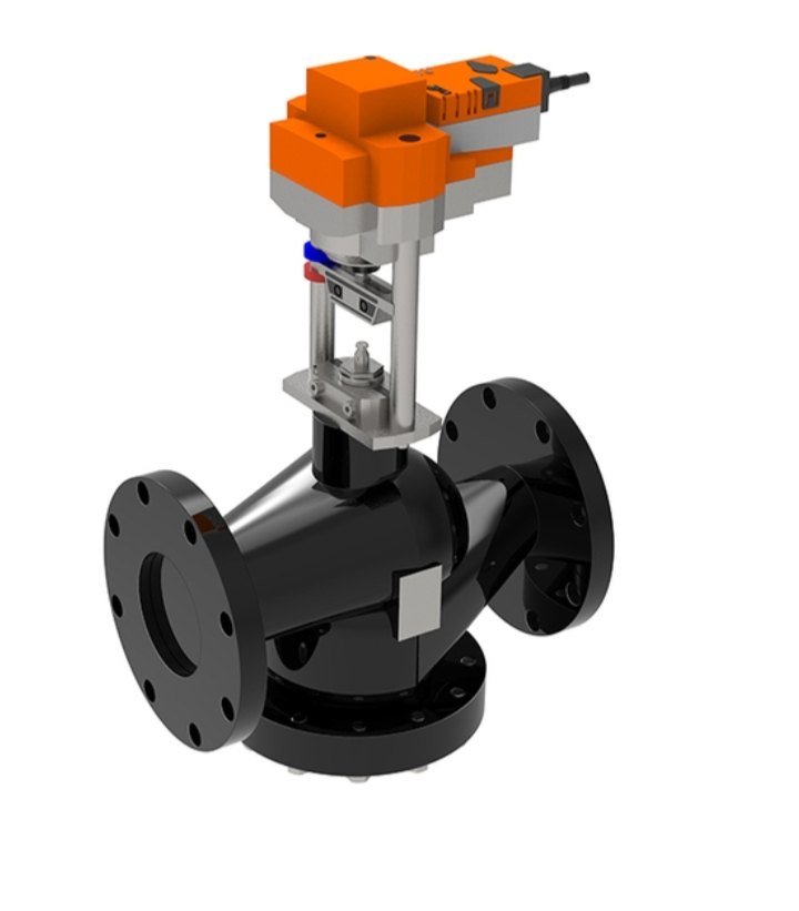 Mild Steel High Pressure Electric Steam Control Valve, For Water And Air, Valve Size: 200 Mm