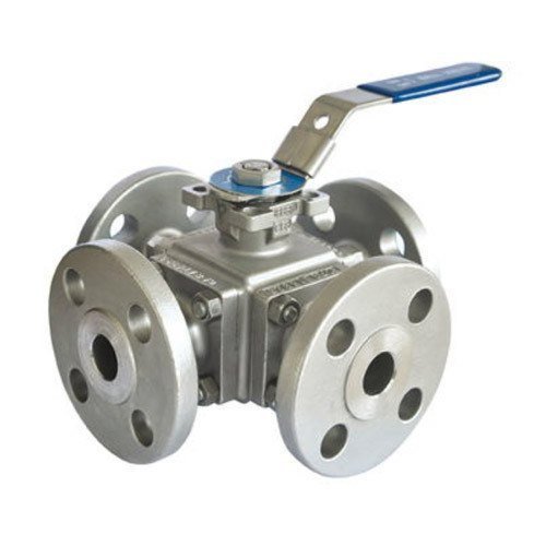 WCB Four Way Ball Valve, Flanged