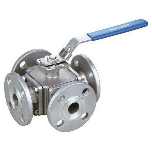 Stainless Steel Four Way Ball Valve, Material Grade: SS304