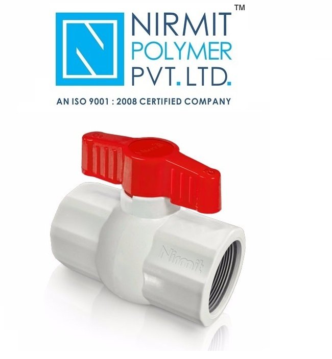 Nirmit White Or Red PVC Ball Valve