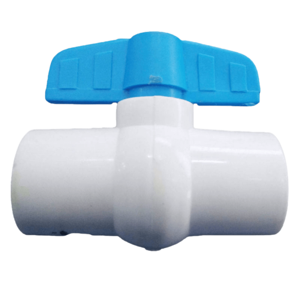 White And Blue UPVC Compact Ball Valve, Port Size: 2 Inch