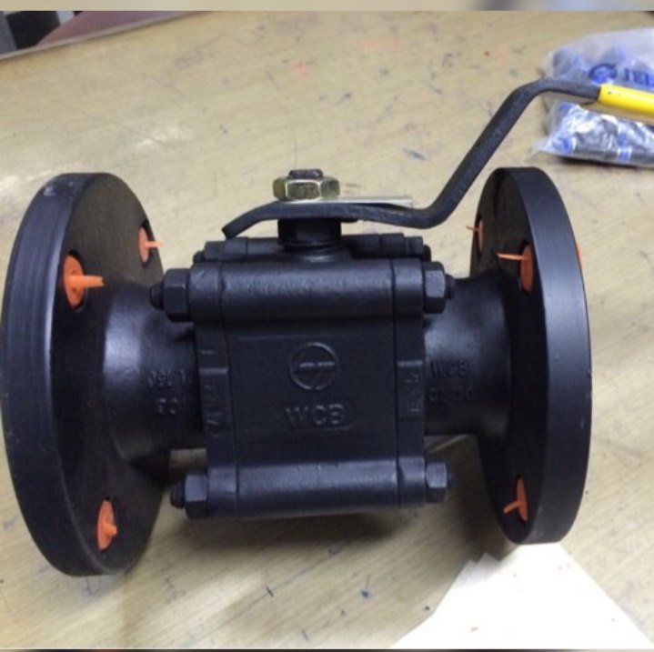 Wcb 3pice Flanged Ball Valve, 4, Size: 15 Mm To 50 Mm