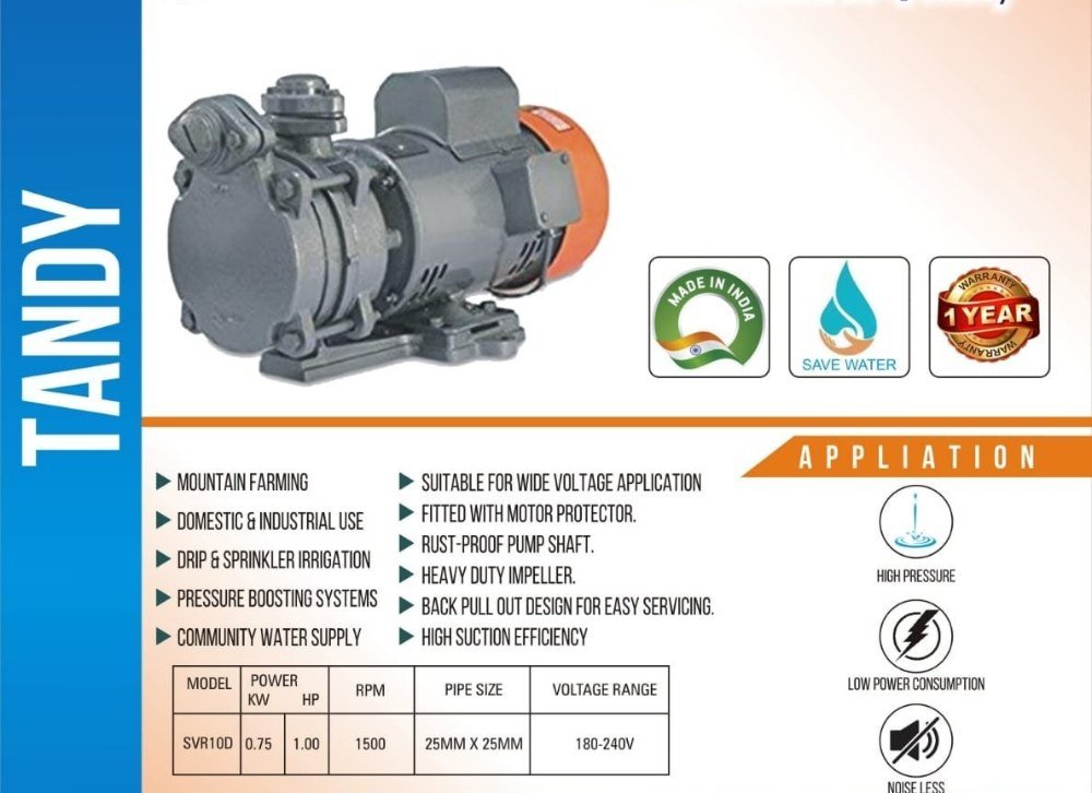 Slow Speed Self Priming Monoblock Pump