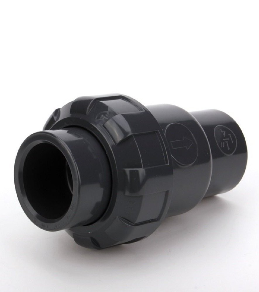 150psi Grey U-pvc Single Union Ball Check Valve - Single Union - Din, astm & Ansi, For Plumbing, Size: 8inch