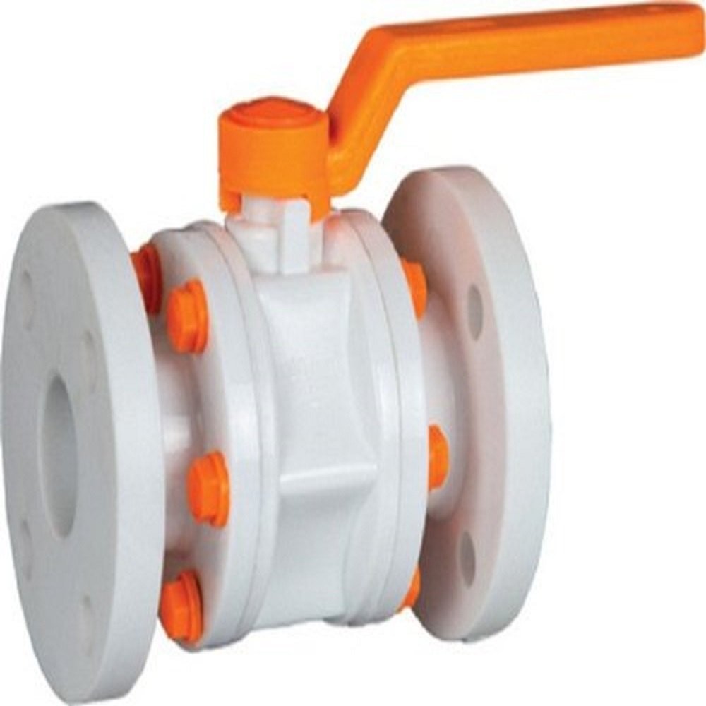 polypropylene PP Flanged Ball Valve, Size: 50mmx2