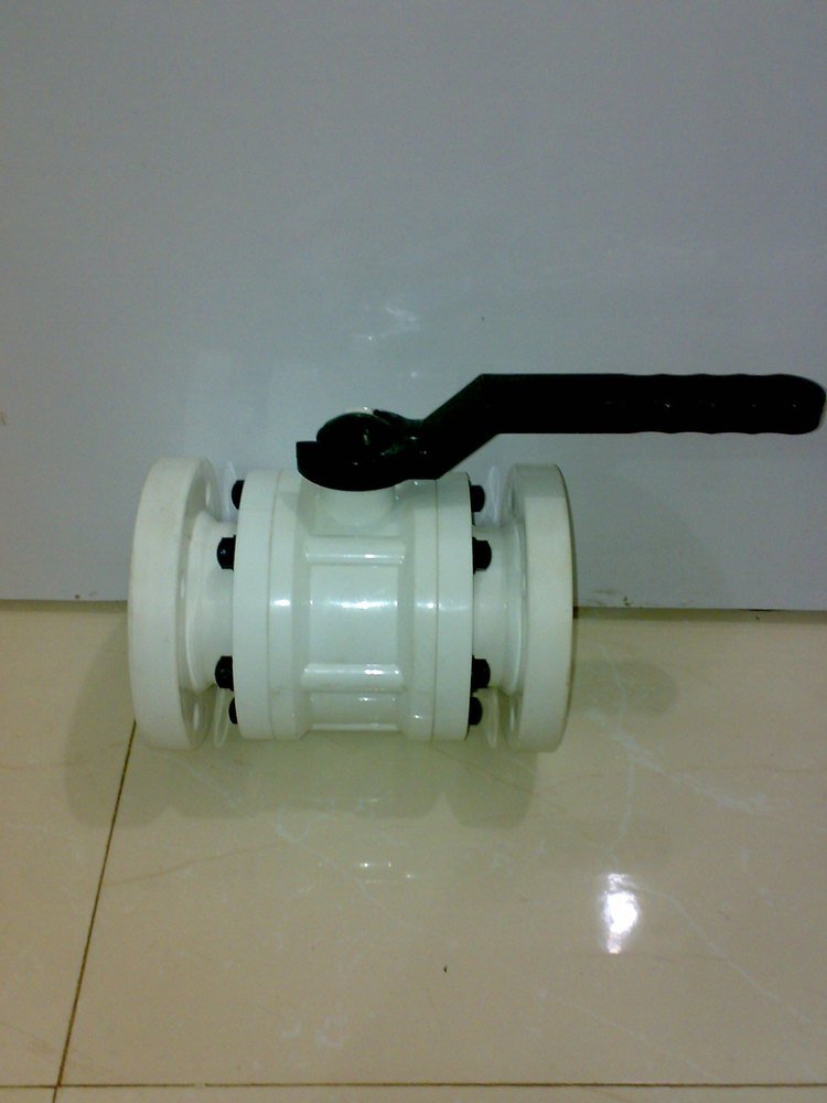 Poonam Flange End PP Ball Valves, Size: 15mm To 150mm