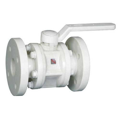 PP Milky White Ball Flanged Valve, Size: 50 Mm