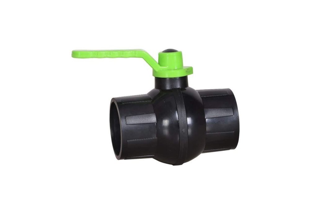Black And Green Plastic Ball Valve, Size: 110 Mm