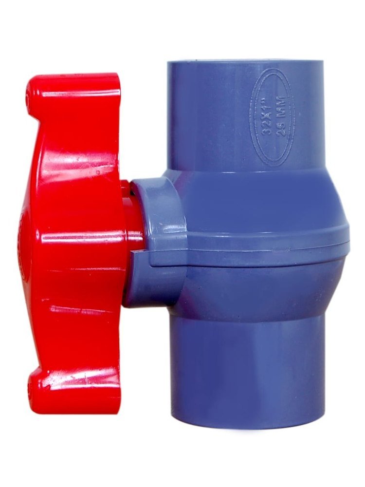 Blue 25mm Plastic Ball Valve, Size: 1 Inch