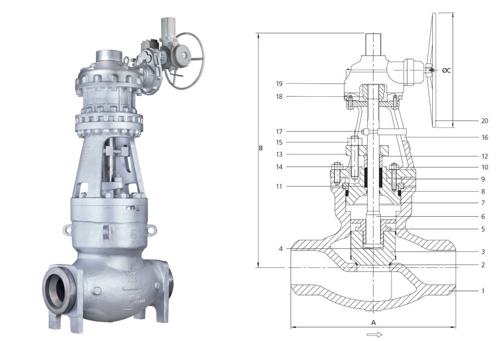 Alloy Steel L&T High Pressure Globe Valves, For Steam