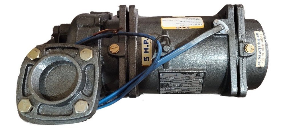 Three Phase Open Well 5HP Mono Submersible Pump, Discharge Outlet Size: 0.5m, Capacity: 80 Litre Per Min