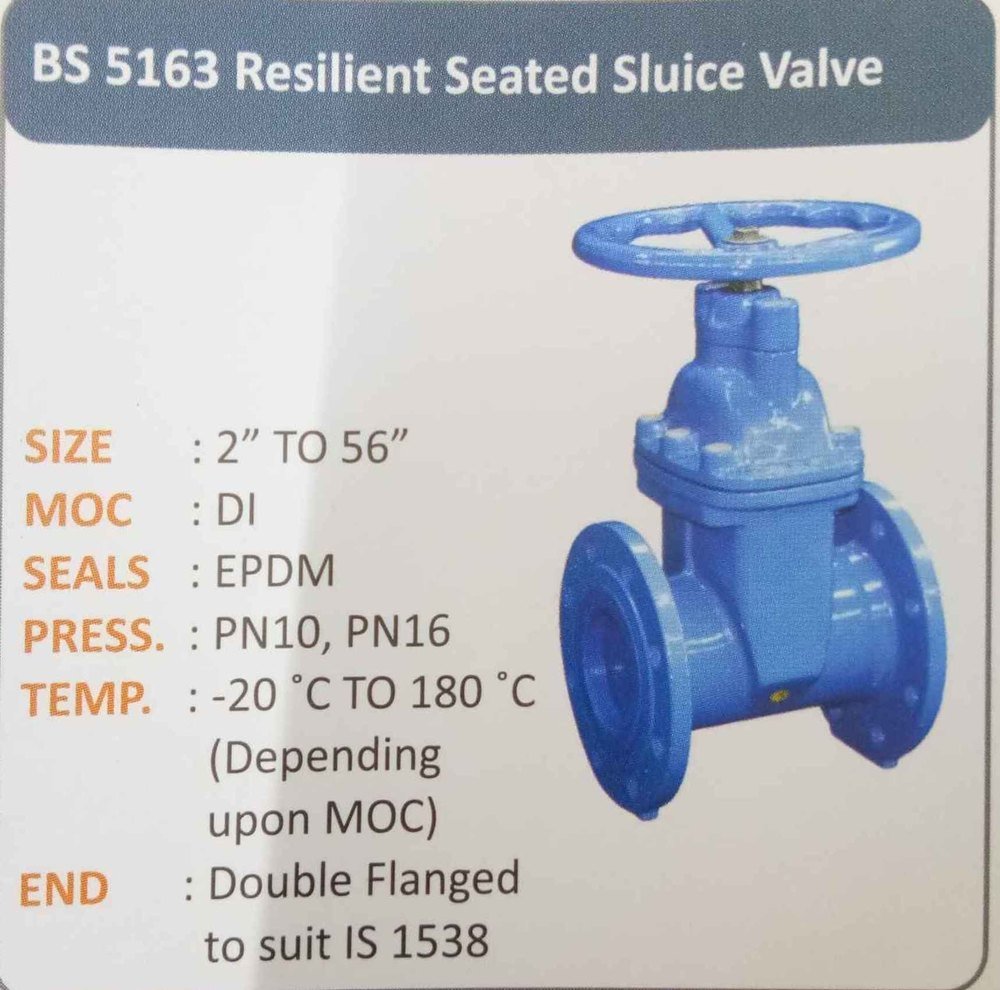 BS 5163 Resilient Seated Sluice Valve