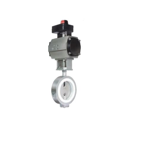 Micro Split Body Unlined Flap Butterfly Valve with Actuator