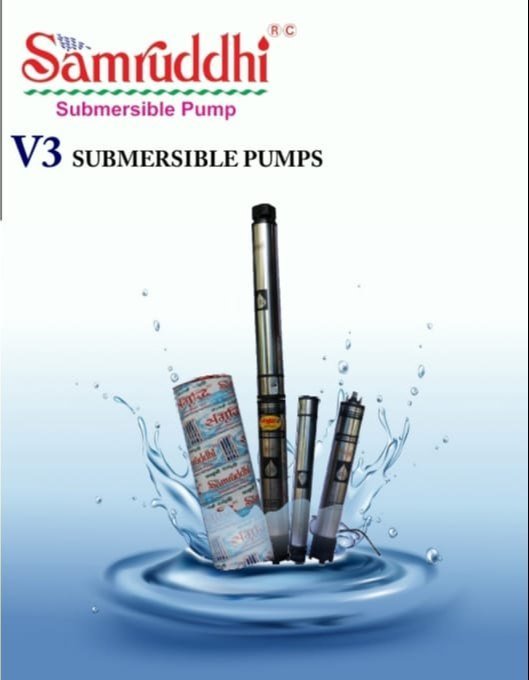 SAMRUDDHI 0.5-1.5 Three Phase V3 Submersible Pump SET, Mild Steel