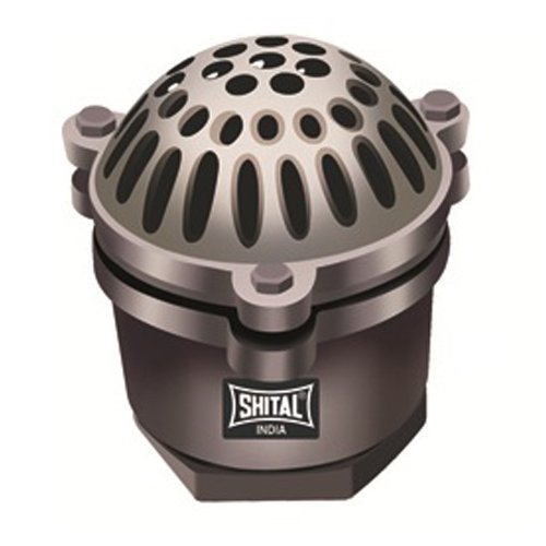 Black Cast Iron CI 3 Bolts Foot Valve Screwed (HB Type) with Rubber Flap - G, Size: 2 (50mm)