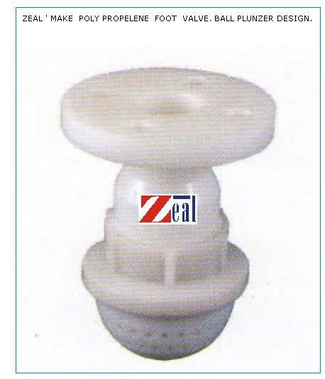 White Brass Poly Propylene Foot Valve