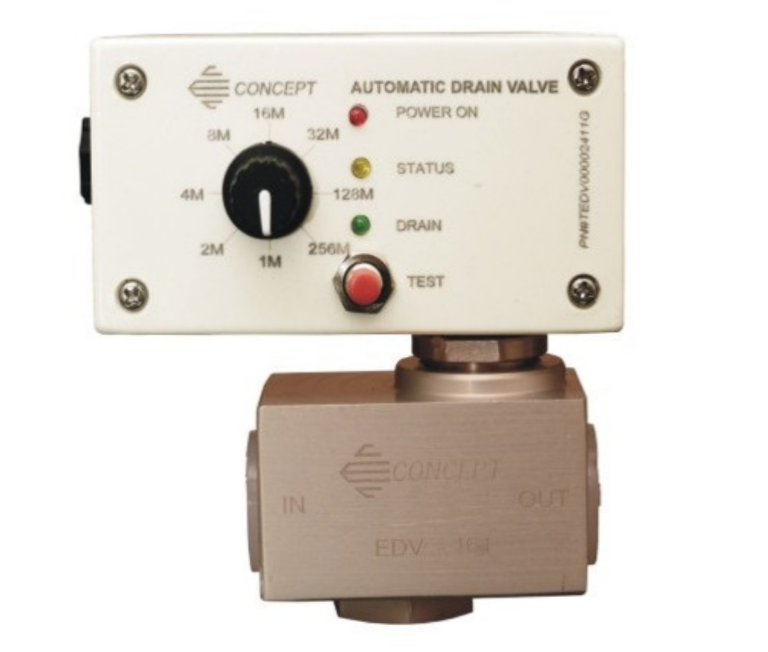 upto 16 kg/cm2 Automatic Drain Valve, For Air, 1 - 128 Min. Adjustable