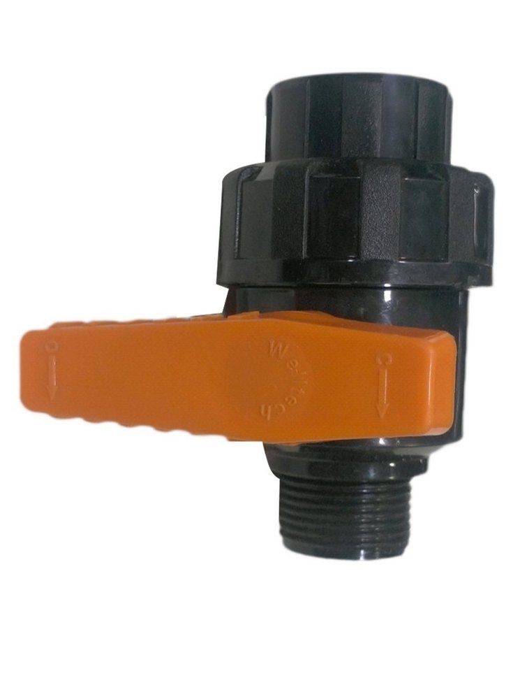 Black And Orange Sprinkler PVC Ball Valve, Size: 3 Inch (length)