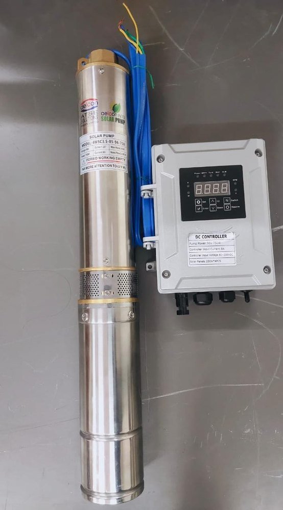 12 stage 1 HP Solar DC Submersible Pump, For Drinking Water Project, Model Name/Number: Ael/v4/brmppt/96/85/1.25