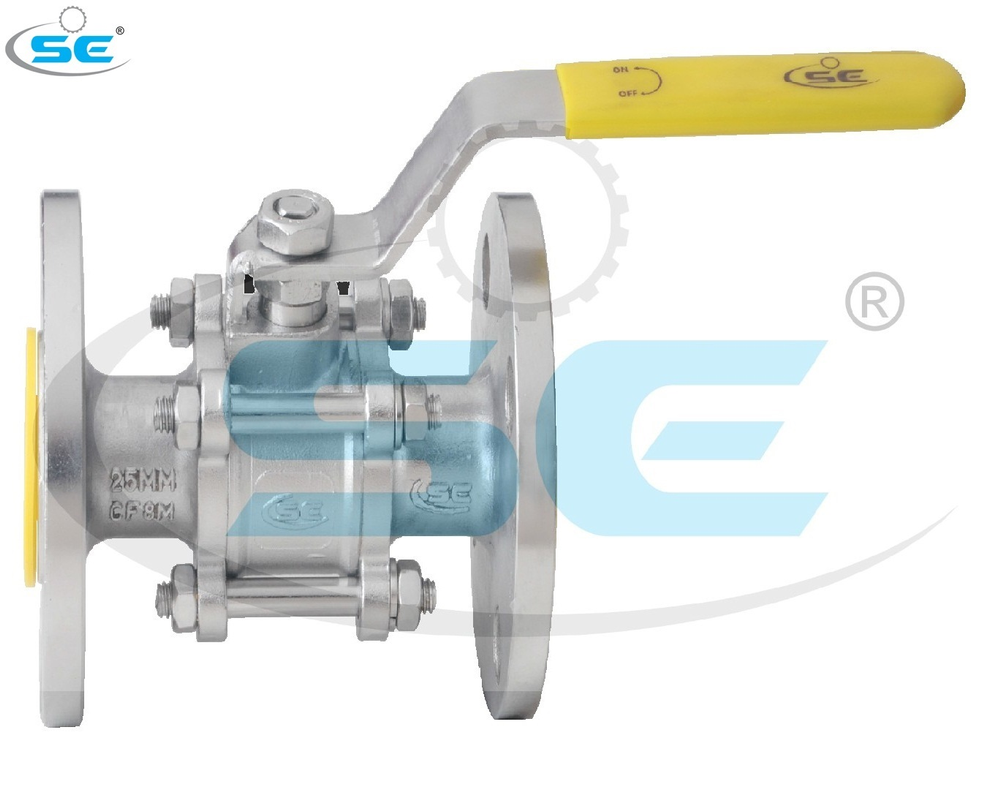SE ASTM A105 3 Pcs Flanged End Ball Valve, End Connection: Screwed, Size: 15mm To 300mm