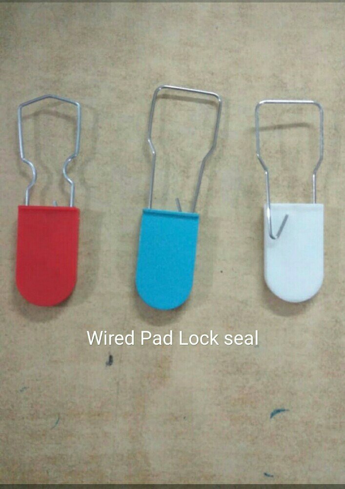 Plastic Multicolor Wired Padlock Seal, For Industrial, Size: Standard