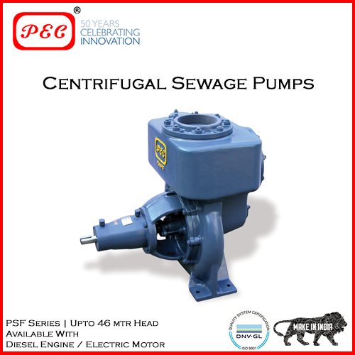 Up To 46 Mtr Single Phase Centrifugal Sewage Pumps, Model No.: PSF, Electric