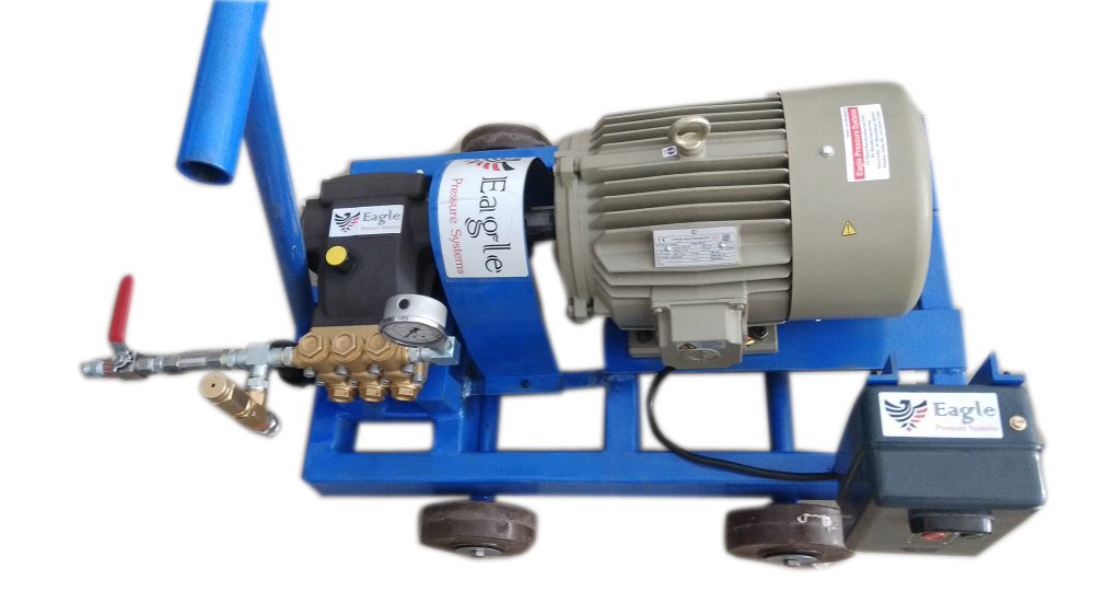 415 V Motorized Triplex Plunger Hydro Testing Pump System, Max Flow Rate: 120 LPM