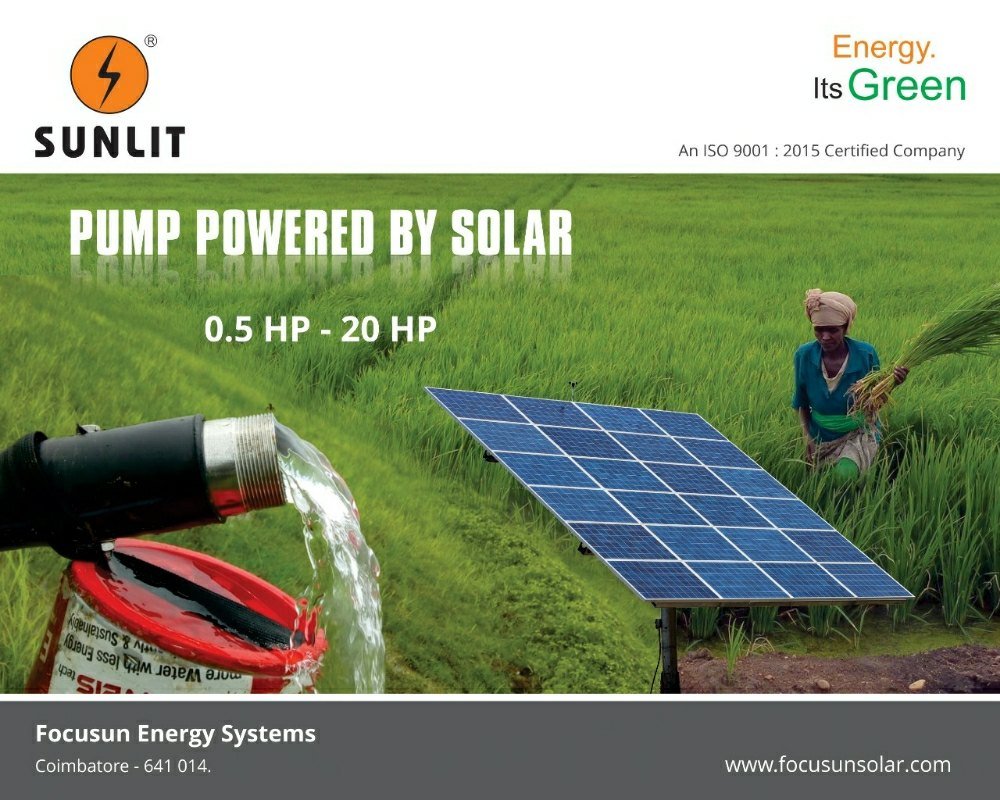 Submersible 10 Kl Per Hour Sunlit Solar Pumping System, For Agriculture, 5 - 27 HP